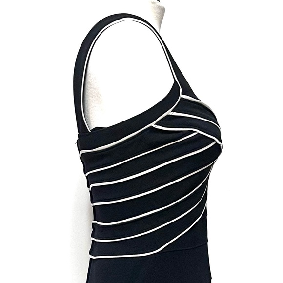 Tadashi Shoji Vintage Bodycon Bandage Cocktail Dress LBD Size Small Y2K USA Made - Picture 7 of 8